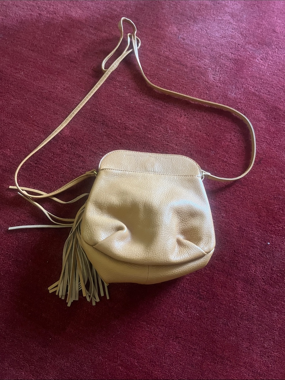 Hobo Birdy Leather Crossbody Bag Tan Cinnamon - Picture 5 of 9